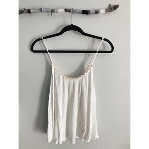 Daisy White Flowy Tank